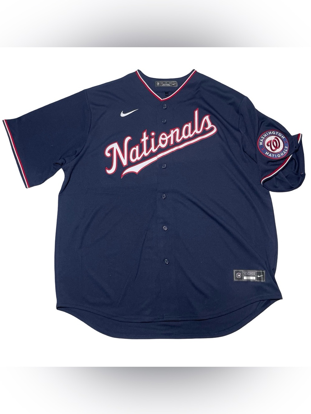 Nike Washington Nationals Baseball Jersey MENS XXL MLB Navy Blue Red Genuine